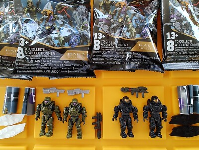 LOT X4 Mega Halo Universe Series 3 Blind Bag 2 CQB + 2 Helljumper SEALED