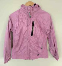 REI Juniors Large Size 12 14 Pink Hooded lightweight Raincoat Shell