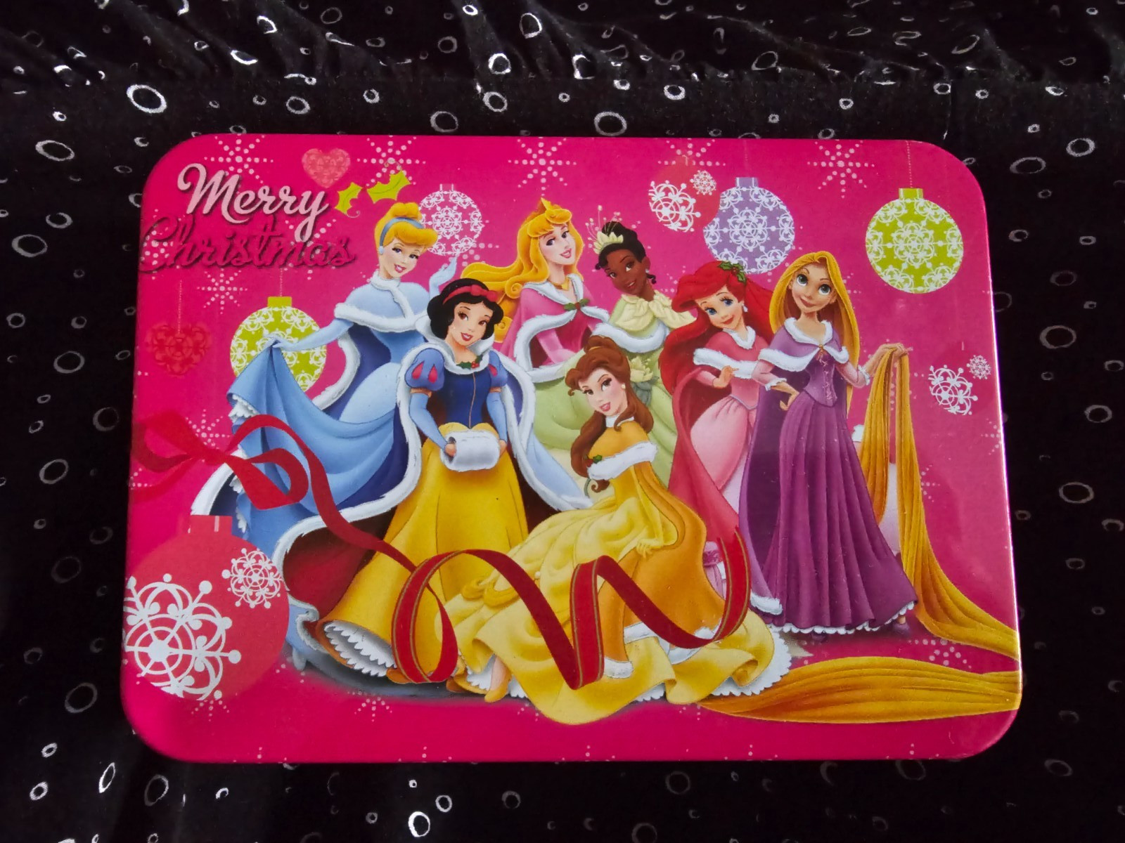 Disney Princesas Caja/Caja de Galletas/Caja de Colección Motivo Navidad