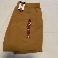 Eddie Bauer Men's Tech Pull On Shorts Cargo Nylon Ripstop Brown XL