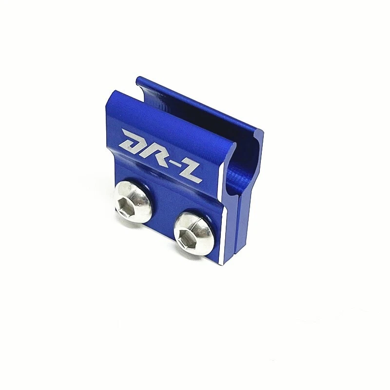 Guía de abrazadera de manguera de línea de freno delantero + trasero azul para Suzuki DRZ400SM 2005-2023 Foto 2 de 4