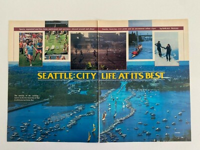 Seattle: City Life At Its Best 1980's Vintage Magazine Photo