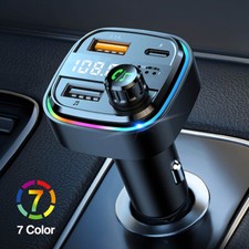 Bluetooth 5.0 Car Wireless Adapter FM Transmitter MP3 Radio Fast USB Charger AUX