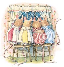 Winter Story Christmas Card~Watching The Snow Fall~Brambly Hedge~Single~14cm