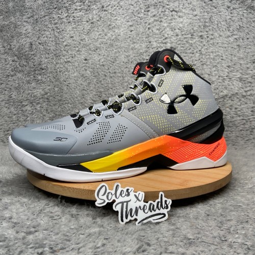 Under Armour Curry 2 Retro Ferro Affilatoio TG 10 Uomo Grigio Arancione 3026052-100 - Foto 4 di 7