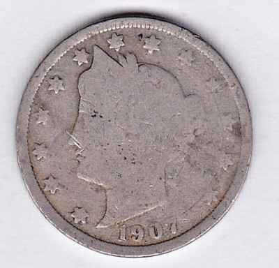 LittleRさま＊確認ページです 1907 Liberty Nickel in GOOD condition ~ PLEASE SEE THE SCAN stk