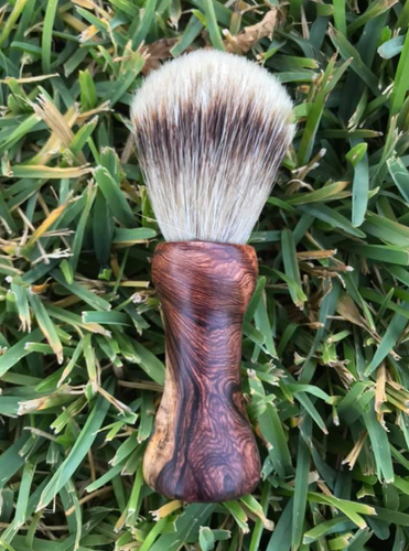 Honduran Rosewood burl shaving brush new with Best badger Silvertip #Huanghuali