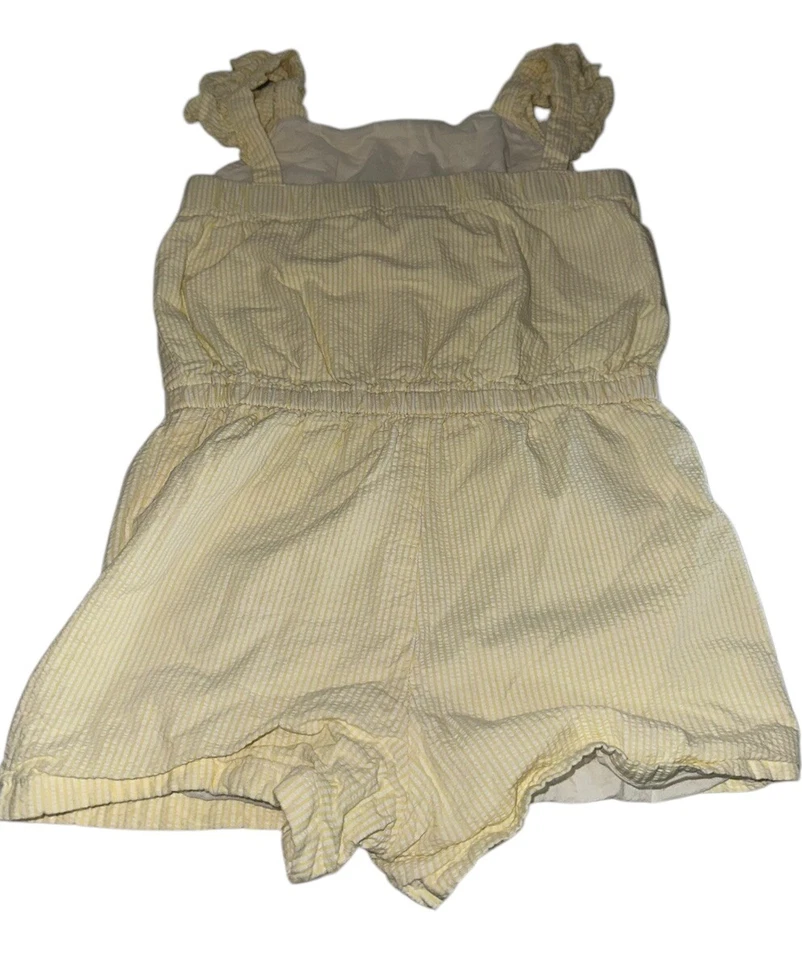 Gymboree Yellow Seersucker Bumble Bee Outfit Romper Girls 6 Busy Little Bee - Image 3 of 4