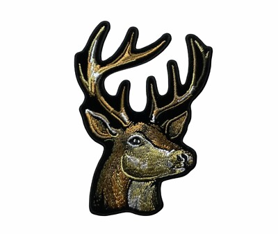 Whitetail Buck Deer Hunting 10 point Rack Antlers 4 inch Patch NOV8960 ...