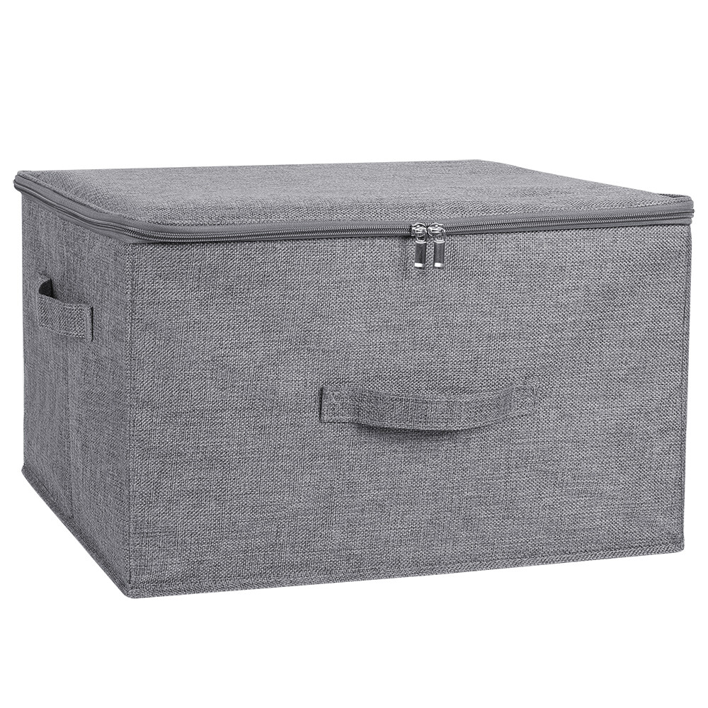 Collapsible Storage Bin Box with Lid Heavy Duty Fabric Cube Organizer  Containers