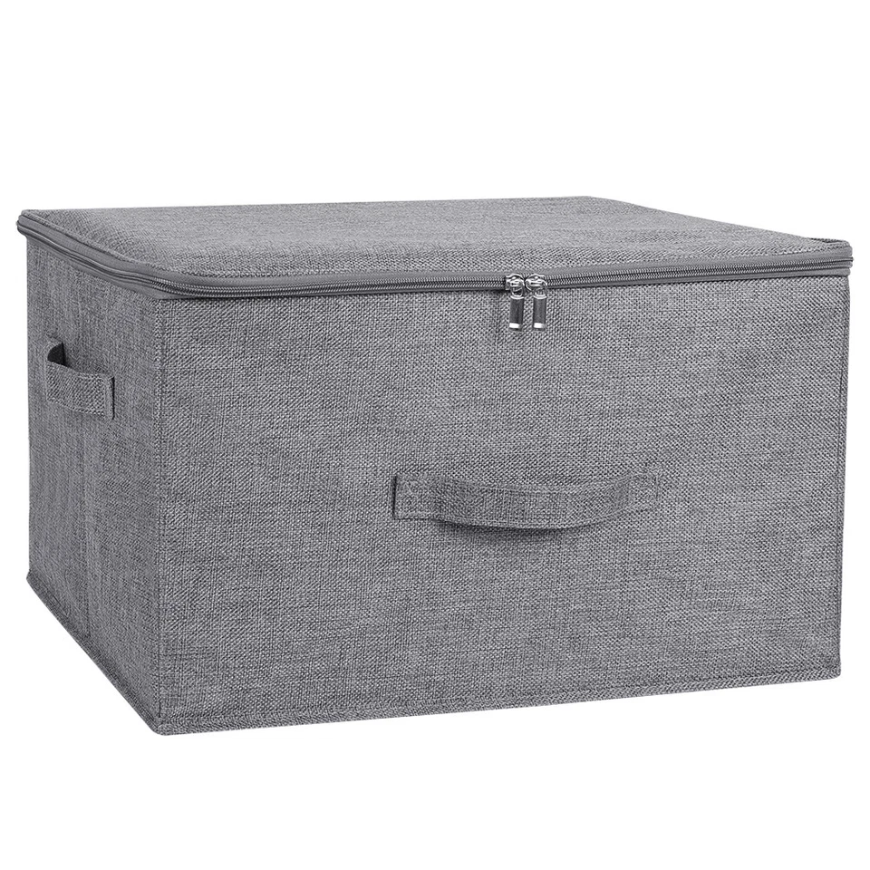Collapsible Storage Bin Box with Lid Heavy Duty Fabric Cube Organizer Containers - Image 4 of 4