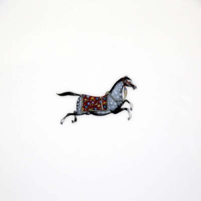 Hermès Cheval d'Orient プレート Hermes Cheval d'Orient Large Round Tray No. 2 | Kneen & Co