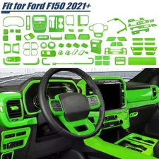 Green Interior Console Dash Full Cover Trims Decoration For Ford F150 2021 2022+