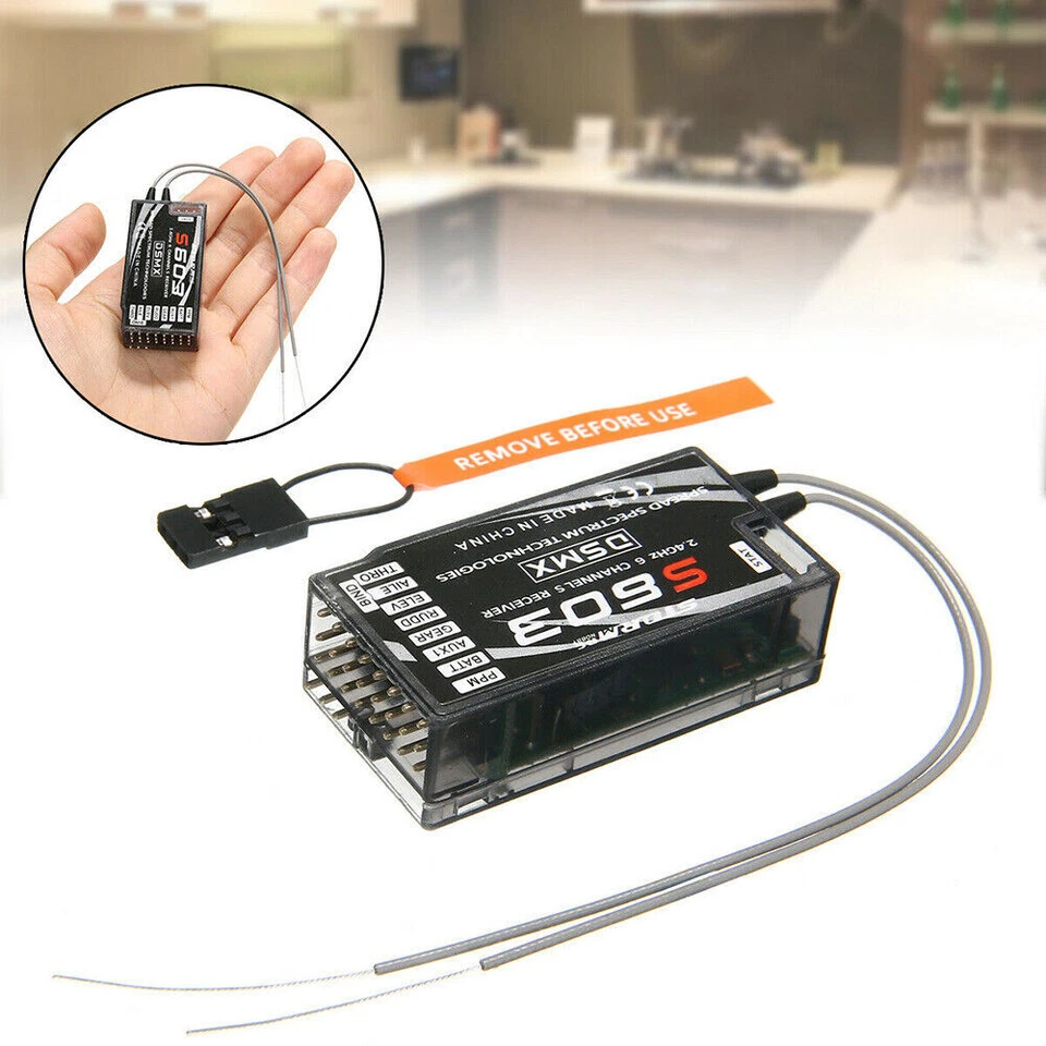 6 Kanal-Empfänger für Spektrum S603 Sender Empfänger DSM2 /DSMX-Sender 2.4GHz OL - Bild 4 von 4