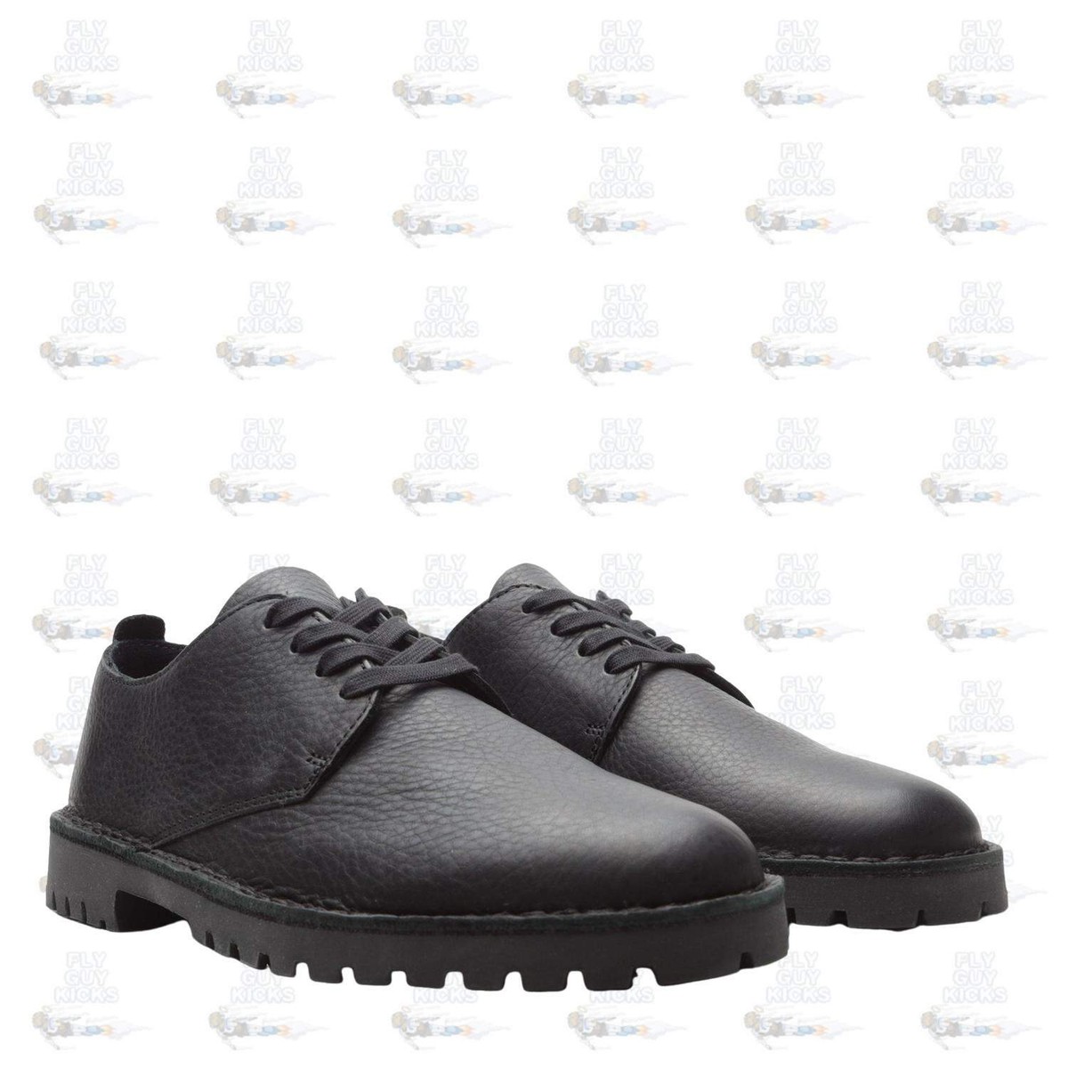 Clarks DESERT ROCK LO Black Leather 26179178 Sneaker Shoe Trainer 