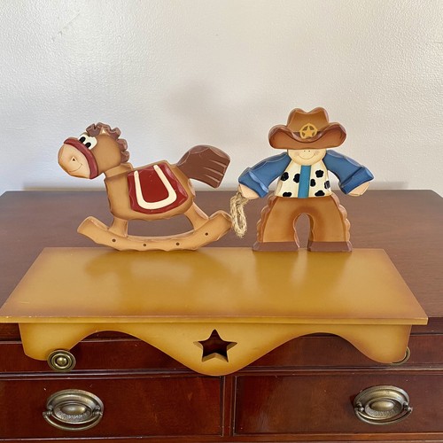 VTG Cowboy Horse Western Hanging Wall Shelf Retro For Cabin Or Kids 19.5”x 13”## - Picture 14 of 14