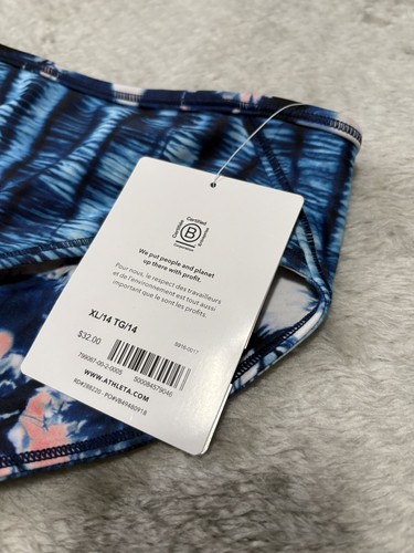 New Athleta Girl Blue XL 14 Bikini Bottoms Under NWT - Picture 3 of 7