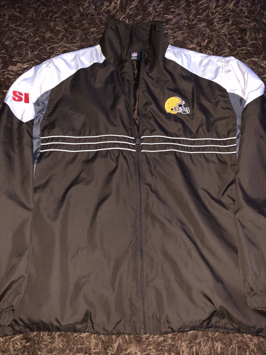 Cleveland Browns Reebok ジャケット XL CLEVELAND BROWNS VINTAGE NFL TEAM REEBOK JACKET SI TRACK