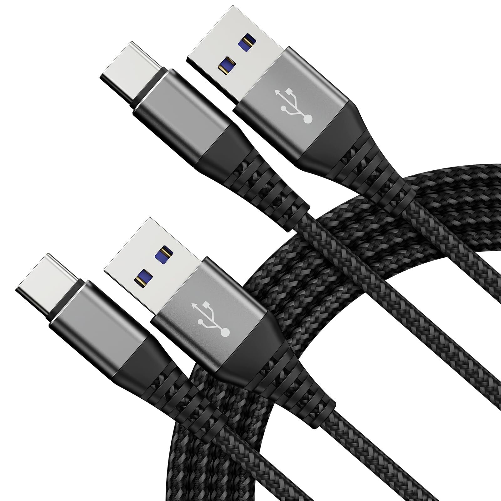 3ft USB to USB-C Fast Charging Cable 2-Pack High Speed A to Type C