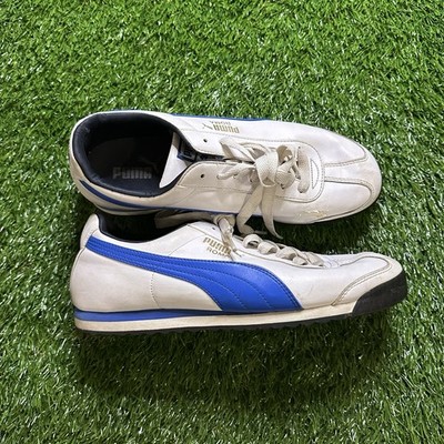 Mens Puma Blue White Navy Classic Roma Basic Athletic Sneaker Shoe Size US 9.5