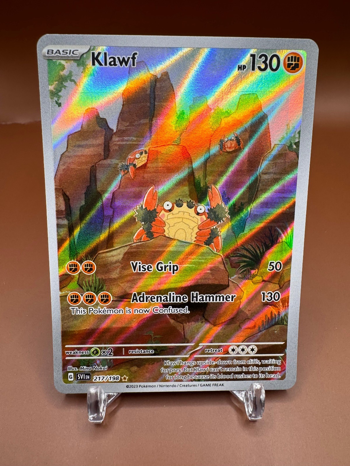 Klawf 217/198 Illustration Rare Scarlet & Violet Pokemon Holo Near Mint