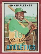1967 Topps #182 Ed Charles - Oakland Athletics - Set Break - 718🔥⚾🔥