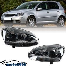 Scheinwerfer Set für VW Golf 5 2003-2008 2009 + GTI + Jetta in Schwarz Halogen