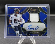 2025 Select Rome Odunze Signature Memorabilia Jersey Blue Prizm Auto #/149