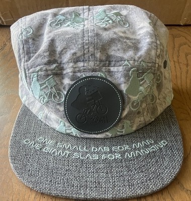 Grassroots Gray Adjustable Cap Bicycle Pattern Bicyclist Embroidery Unisex