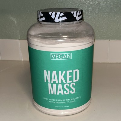 Naked Nutrition Mass Gainer Vegan Protein Powder 8lb Unflavored Gluten-Free 