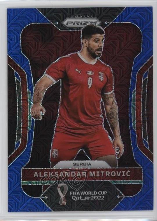 2022 Panini Prizm World Cup Qatar Blue Mojo 6/75 Aleksandar Mitrovic #253 14tf