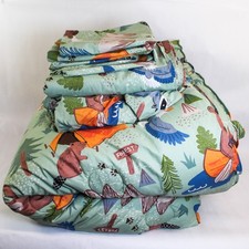 Kids Company Queen Bedding Comforter Set Sheets Green Forest Animals
