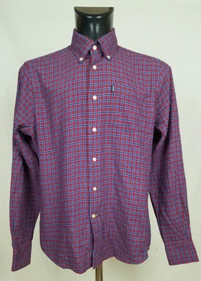 -^CHEMISE BARBOUR HOMME MANCHES LONGUES COTON TAILLE M TRÈS BON ÉTAT / - Photo 1/4