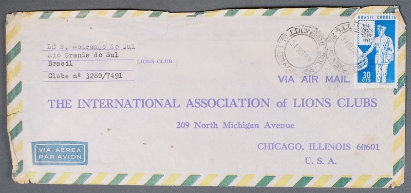 Mayfairstamps Brazil 1969 Rio Grande do Sul to Chicago IL Airmail Cover cca_1195
