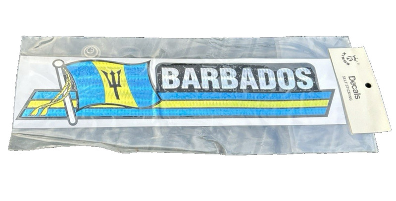 Barbados reflector bumper sticker Pack Of 100