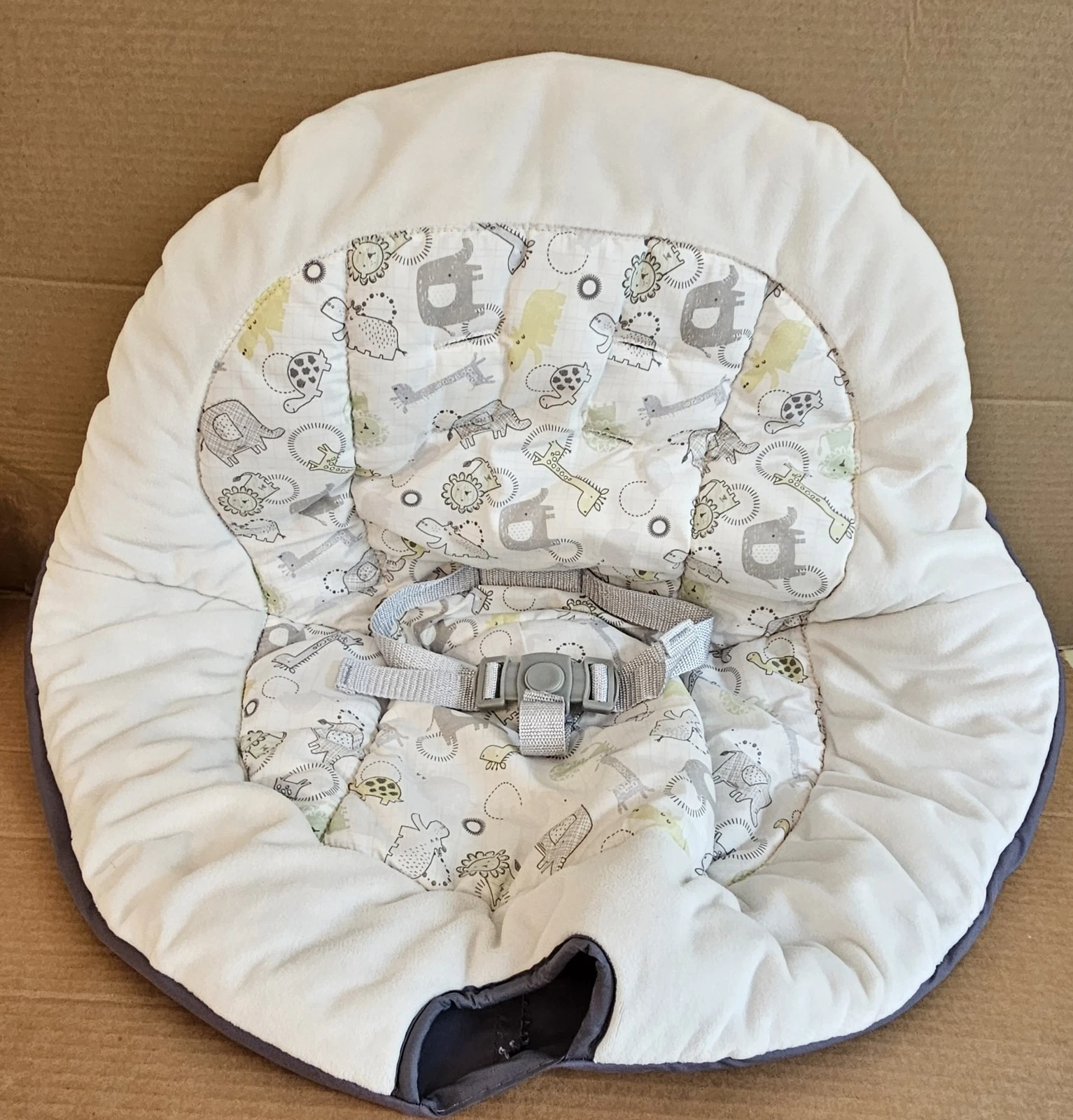 Graco Simple Sway Swing Replacement Animal Seat Cover w/Waist + Crotch Strap