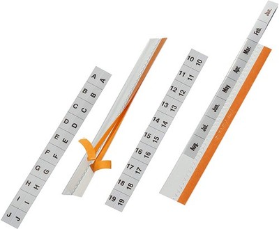 DURABLE Vollsicht Reiter TABFIX transparent 3-zeilig 5 Streifen