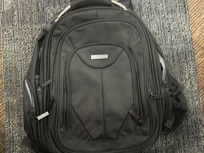 Perry Ellis Portfolio P14 Business Laptop Backpack Black Travel Work School Bag