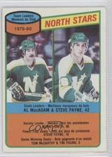 1980 O-Pee-Chee Team Checklist Minnesota North Stars Al MacAdam Steve Payne 0a1