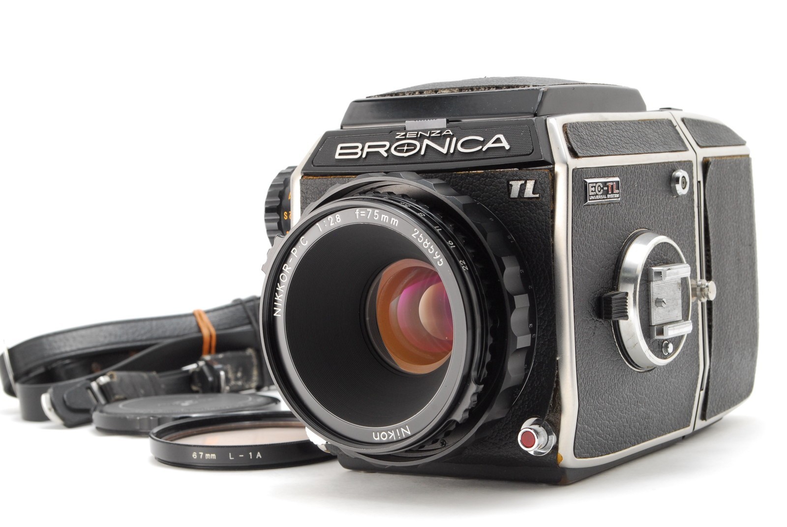 [Near MINT] Zenza Bronica EC-EL Film Camera w/ Nikkor P.C 75mm f/2.8 Lens JAPAN