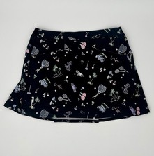 RLX Ralph Lauren Golf Skort Medium Black AOP Sport Print Racquet Golf Cart 15”