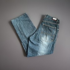 VTG STUB Jeans Y2K Mens 34x34 Blue Baggy Wide Leg SOUTHPOLE Style Denim READ