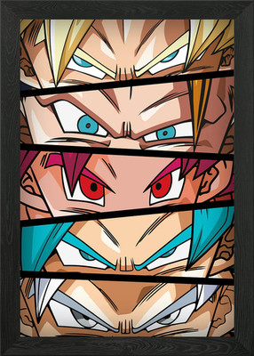 Goku: Evolution of Power Framed Wall Art Poster Canvas Print Picture