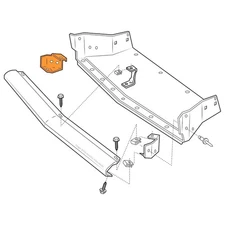 1984-1989 Corvette Lower Radiator Baffle Support Bracket Inner RH