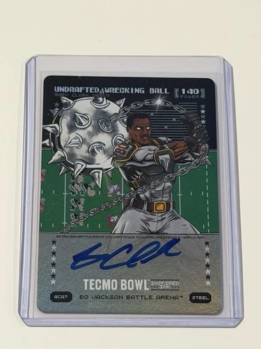 Bo Battle Arena Tecmo Bowl Undrafted Wrecking Ball Steel Gary Clark Debut Auto