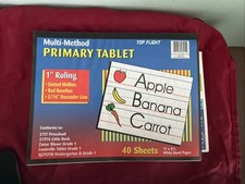 Top Flight Multi-Method 1" Ruled Primary Tablet 40 Sheets