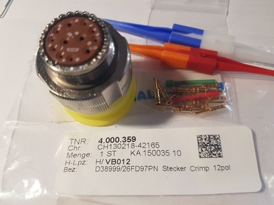 D38999/26FD97PN Stecker Mil rund new OVP Connector Crimp