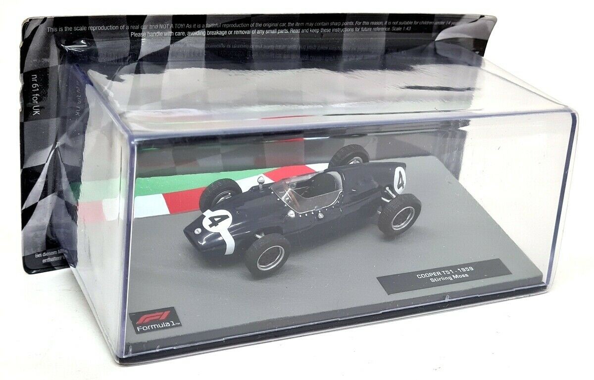 Atlas 1/43 Scale - 61 Cooper Climax T51 1959 Stirling Moss Diecast Model F1 Car