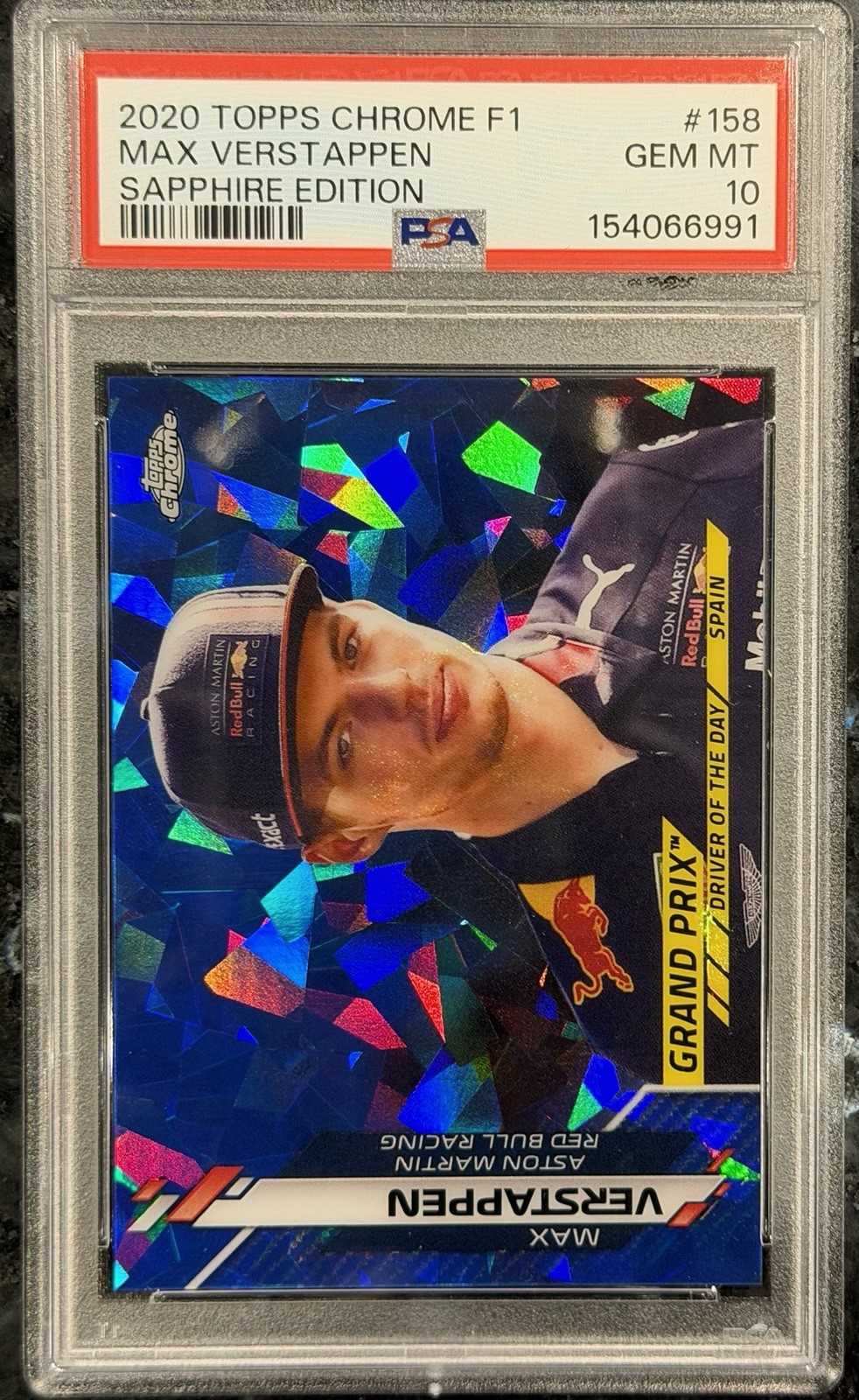 2020 Topps Chrome Sapphire Edition F1 - Max Verstappen #158 PSA 10