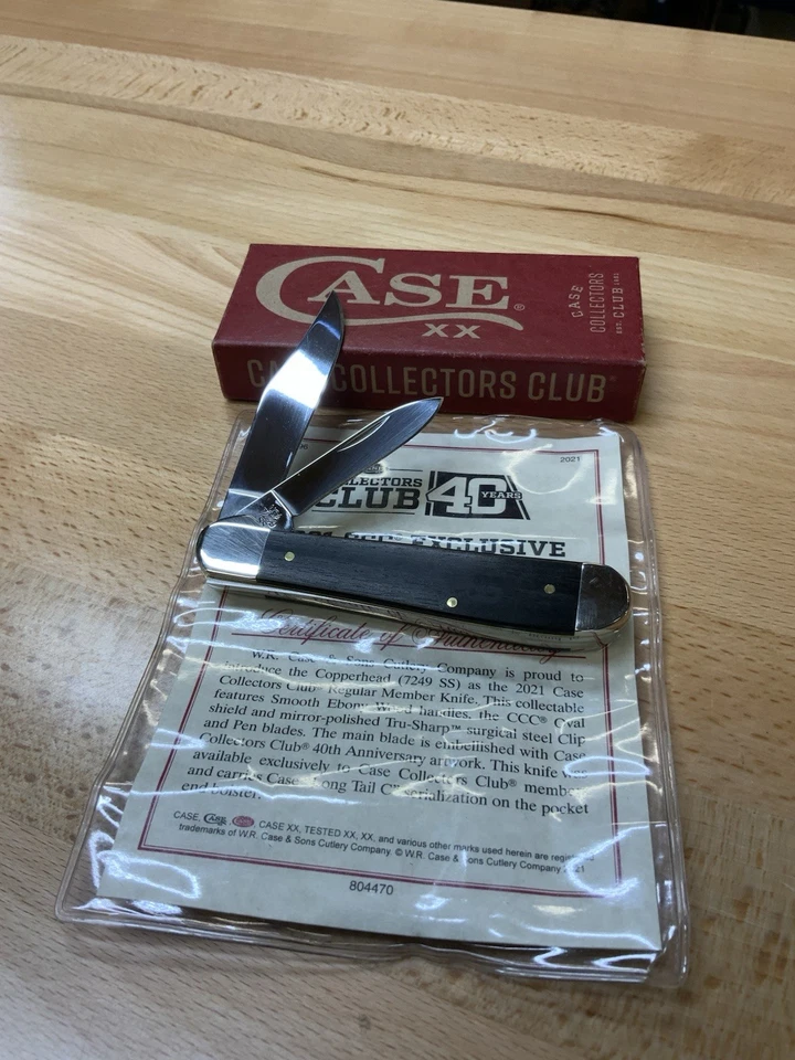 NAVAJA DE BOLSILLO CASE XX 2021 CLUB CCC REGULAR MADERA ÉBANO CABEZA DE COBRE 7249 27696 DM Foto 2 de 4